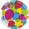 Balloons & Rainbow Birthday Round Dinner Plates (22cm) - Vibrant Colors Party Plates - Perfect for Colorful Celebrations - 8ct