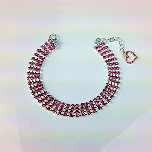 MoonyLI Collier de Chien en Strass, Collier de Collier de Chien en Forme de Coeur en Cristal Strass Pour Petit, Moyen, Grand, chiens et Chats
