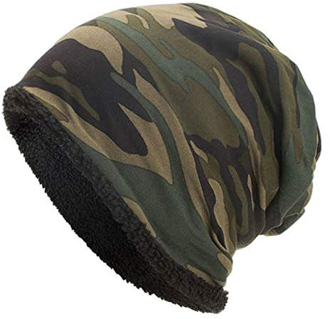 FSO Berretto Termico Pile Mimetico Militare Airsoft Invernale Verde Unisex
