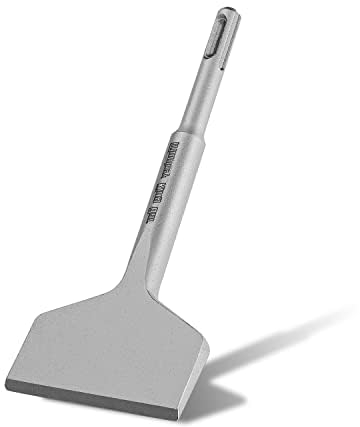 Moneky King Bar Scalpello SDS Plus, 165 x 75mm Curvatura a Scalpello SDS-Plus,Scalpello Piastrelle per rimozione delle piastrelle e adesivi per piastrelle senza sforzo