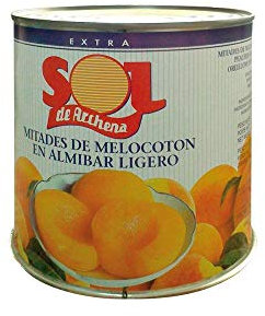MELOCOTON EN MITADES EN ALMIBAR SOL DE ARCHENA 40/50 3 KG (1 LATA)
