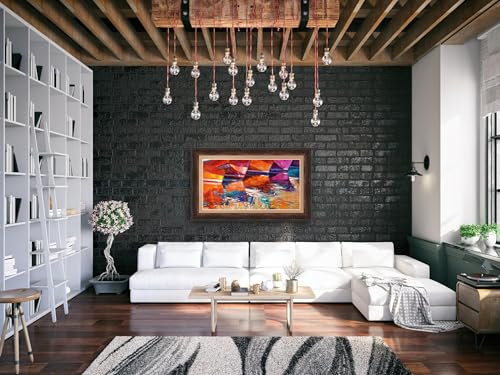 Frame My TV Cornici per TV Deco - Cornice intelligente Burlwood compatibile solo con Samsung The Frame TV (65 pollici, adatta per TV Frame 2021-2024)