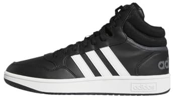 adidas Herren Hoops 3.0 Mid Lifestyle Basketball Classic Vintage Shoes Schuhe, Core Black/Cloud White/Grey Six, 36 2/3 EU