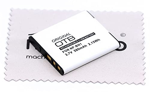Batterie de Remplacement pour Sony Cybershot DSC-W350, W550, W650, T99, T110, TF1, TX5, DSC-TX10, TX20, TX30, TX55, WX60, WX70, WX80 (Remplace NP-BN1) avec mungoo Chiffon de Nettoyage d'écran