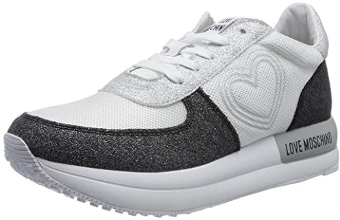 Love Moschino Damen Ja15084g1gio210a41 W.Sneakers, Weiß, 41 EU