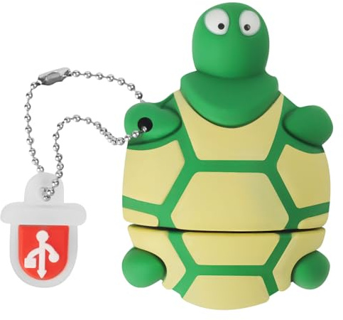 BorlterClamp 64GB USB Stick in Süßer Schildkrötenform Neuartiges und Süßes USB 2.0 Flash-Laufwerk Speicherstick für Externe Datenspeicher, Grün