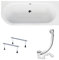 KOLMAN Badewanne AVITA Eckbadewanne 170x75 Rechts ohne Verkleidung, Ablaufgarnitur und Füßen Komplettset 3in1 Premium Original Acryl Wanne Siphon