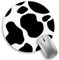Petit tapis de souris rond en forme de vache noir et blanc, base en caoutchouc antidérapant, bords cousus pour souris sans fil, tapis de souris de jeu pour ordinateur, ordinateur portable, bureau,