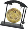 perfk Cuivre Gong Ornement Asiatique Gong Cloche Mini Carillons Éoliens En Laiton Feng Shui Bureau Gong Chinois Cuivre Gong avec Support pour Table Extérieu, Style b