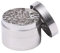 Grinder/Crusher | 4-teiliges Set aus Aluminium | 50mm | Gewürze Tabakwaren Spices Kräuter (Silber)
