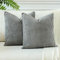JOTOM 2er Set Cord Kissenbezüge Kissenhülle Dekorative Zierkissen Sofakissen Couchkissen Dekokissen Kissenbezug Deko Kissenhülle für Sofa Wohnzimmer 55x55cm Grau