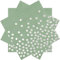 Lot de 100 serviettes de table jetables vert sauge avec argent, 33 x 33 cm, vert sauge pour anniversaire, mariage, fête
