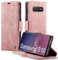 XYGLOW Handyhülle für Samsung Galaxy S10 Hülle Klappbar Premium PU Lederhülle Klapphülle【RFID Schutz】 Kartenfach Standfunktion Schutzhülle für Samsung S10 Flip Case Wallet Tasche Cover, Rosa