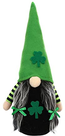 St. Patrick's Day Puppen Ornamente Frühling Irischer Deko Saint Paddy's Day Ostergeschenk Kleeblätter Figur Grün Koboldwichtel Saint Paddy's Day Ostergeschenk