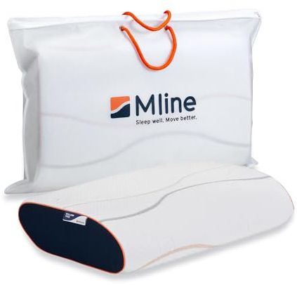M LINE | Pillow You Orange L | Kopfkissen - Memory Foam - Optimale Belüftung - Orange - 55 x 35 x 11 cm