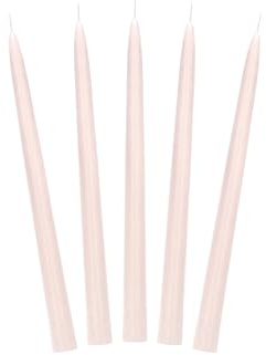 PartyDeco Spitzkerzen 24cm 10Stk. | Beige Matt