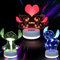 Stitch Night Lights - 3 Muster 3D LED Dekoration Lampe mit Timer, 16-Farben Stitch Light für Kinderzimmer Dekoration und Weihnachtsgeschenke