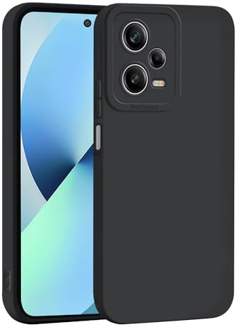 WBWONE Coque pour Xiaomi Redmi Note 12 Pro 5G / Poco X5 Pro 5G, Souple TPU Housse Etui de Protection Appareil Photo Tout Compris Antichoc Étui Case Cover - Noir