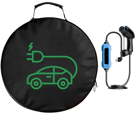Anulely Sac de câble de Chargement EV, Sac de câble de véhicule électrique | Sac de Rangement pour câble de Chargeur de Voiture électrique avec poignée | Pochette de Rangement intérieure Automob e à