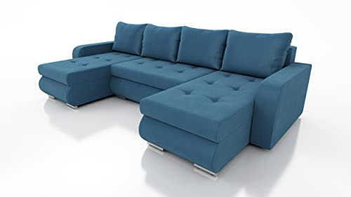 IWMAR MÖBEL Davos ECKSOFA U MIT SCHLAFFUNKTION 300x152x42 Sofa 4 Sitzer! Best Schlafsofa. Eckcouch mit Bettkasten. Couch Wohnzimmer. Polstermöbel. Möbel mit Schlaffunktion. Schlafsofa mit Bettkasten.
