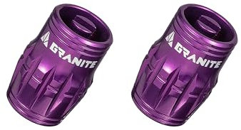 Granite Juicy Nipple Ventilkappe mit Ventilkern-Entfernungsfunktion, Reifenventilkappen Staubschutz für Fahrräder und Fahrzeuge, Langlebige Legierung Schrader-Ventilkappe, 2er-Set (Violett)