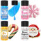 Paillettes Alimentaires Comestibles, 4 Couleurs Liquide Paillettes Comestibles Colorants Alimentaires Peinture pour Gâteau, Colorant Alimentaire Poudre pour La Décoration, Glaçage, Cocktails - 10ml