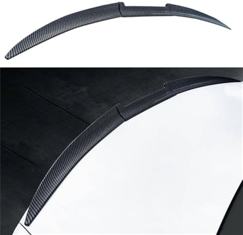 XIUDAM Auto Heckspoiler Spoilerlippe für Audi A4 B8 2008-2013, Kofferraum Heck Spoiler Heckflügel Kofferraumspoiler Lippe Rear Spoiler Outer Lip Zubehör,B/Carbon-Fiber-Black