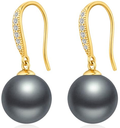 Perlenohrringe Gold Hängend Ohrringe Silber Perlen Hängend Perlen Ohrringe Damen Schwarz