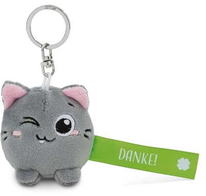 NICI Porte-clés chat Merci. Vert 5 cm