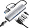 Dalimee Hub USB 3.0, station d'accueil 5 en 2 USB C avec 3 ports USB 3.0 5 Gbps, USB-C et Gigabit Ethernet, station d'accueil en aluminium pour MacBook, iPad, iPhone, et plus d'appareils de type C