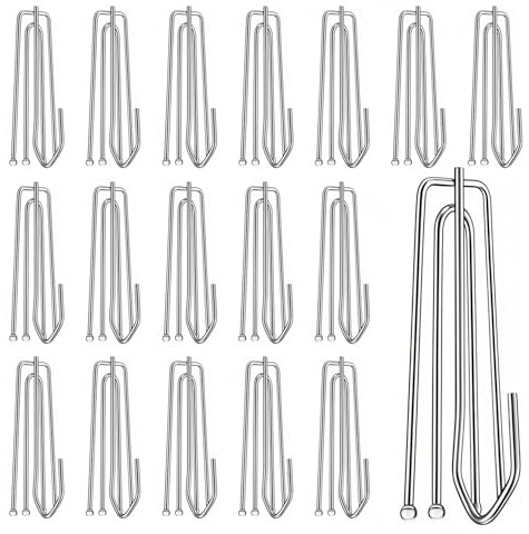 80 Pcs Pencil Pleat Curtain Hooks, Metal Curtain Hooks | Heavy Duty Pinch Pleat Deep Prong Hook, Pinch Pleat Hooks for Door, Windows & Shower Curtains Hanging