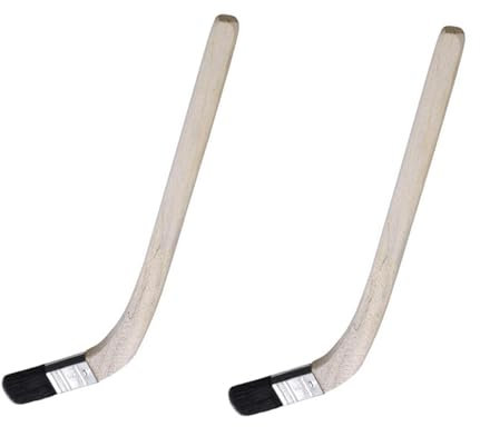 Angled Bristle Brush, Paint Brush with Long Reach Pale Wood Handle, 1 (Pack of 2)