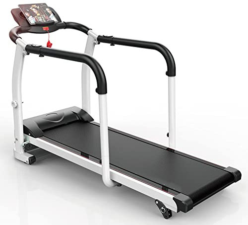 Foldable Motorized Treadmill with Handrail for Home Office Rehabilitation and Physical Exercise