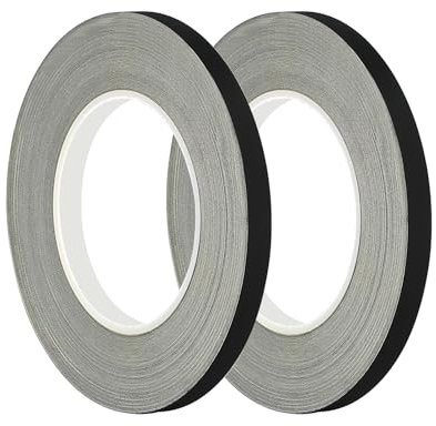 Ctyjia 2 Rollos Cintas Adhesivas, Cinta Aislante Negra de 10mm x 30m, para Aislar y Reparar Cables Eléctricos