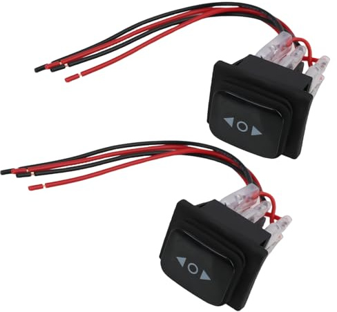 Interruttore a bilanciere impermeabile autobloccante 12 V DC 10 A, microinterruttore 12 V con cavo, 6 poli, pulsante a bilanciere ON/OFF, interruttore di inversione di polarità, interruttore per