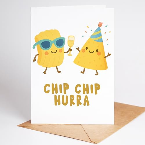 Lovely Cards -Chip Chip Hurra- lustige Geburtstagskarten für Frauen Männer - Mann Frau - Geburtstagskarte lustig - lustige Geburtstagsgeschenke - A6 (Klappkarte) 30. - 40. - 50. - 60.