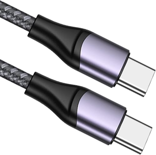 elzle Cavo USB C,65W Cavo Type C,Cavo USBC USB C,Cavo USB Type-C Ricarica Rapida per MacBook,MacBook Pro,ChromeBook Pixel,iPad Pro 2021/2020/2018,Samsung Galaxy S21/S20,Huawei P30 ecc,Nylon,2m