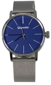Gigandet Armbanduhr Damen Quarz Edelstahl Silber Blau G43-029