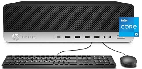 HP EliteDesk 800 G3 SFF Desktop Computer PC, Intel Core i5-6600, 16GB RAM, 256GB SSD, WiFi, Bluetooth, US QWERTY Tastatur, Windows 11 Pro (Generalüberholt)