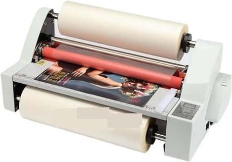 Laminateur, machine de stratification, laminateur de rouleau de film V350, taille A3, quatre rouleaux de laminage à chaud, contrôle de température électronique, mode de chauffage simple