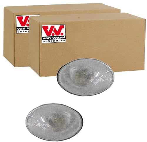 2X Van Wezel Blinker Weiß Seitenblinker vorne Beidseitig | 2X Van Wezel Blinker Weiß Seitenblinker vorne Beidseitig