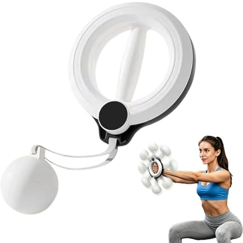 Infinity Hoop for Arms and Shoulder, 360° Smart Flabby Arm Exerciser with Digital Tracker, 1.21lbs PC Hand-Crank Forearm Workout for Upper Body Toning, Women Men Office Exercise