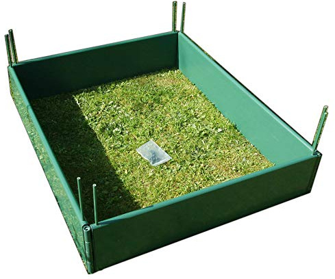 GardenSkill Raised Bed – Raised Vegetable Bed Kit and Garden Planter for Flowers Herbs Veg Fruit (1m x 1m x 250mm high, Green)