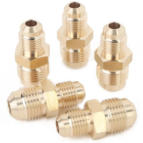 Generic Laiton 1/10,2 cm OD Flare Union, Laiton Flare Raccord de tube