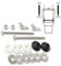 WOLFPACK 4100144 T-291 Lot de vis de fixation de la chasse d'eau à la cuvette