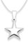 Sterling Silver Star Necklace on 16 Silver chain - SIZE: 14mm Gift Boxed Star Pendant. 8104/16/B43HN