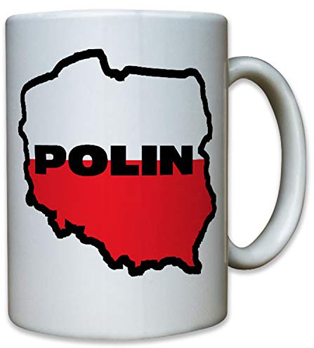 Polin Polen Polska Heimat Land Patriot Fahne Landkarte - Tasse #12611