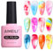 AIMEILI Clear Blooming Gel Nail Polish, UV LED Blossom Gel Polish, Nail Blooming Gel for Nail Decoration, Spreading Effect, Nail Painting, Nail Art Design Manicure 10ml