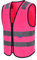 AYKRM Mehrere farben, Unisex hochsichtbare Warnweste Hohe Sichtbarkeit Warnweste Reflektierende Weste Reißverschluss Sicherheitswesten EN ISO 20471 (XXL, Pink)
