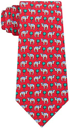 Tommy Hilfiger Herren-Krawatte mit Weihnachtsmannmütze, selbstgebunden, Rot, Einheitsgröße